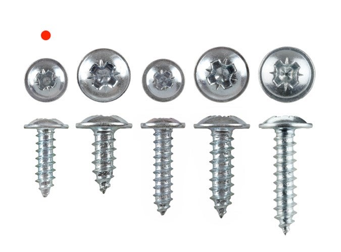 Puuruuvi 9,5 mm x 3 mm, matala kupukanta, Pozi, teräs ZP, pussi 100 kpl