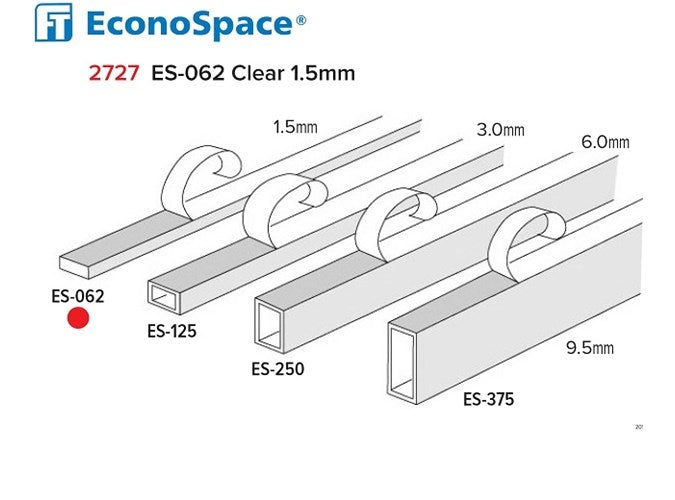 EconoSpace ES 062 1,5 mm välilista, 1,52 m