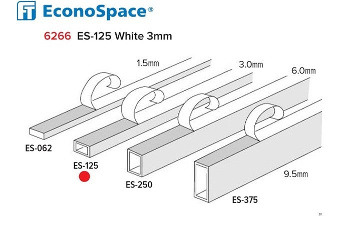 EconoSpace ES 125 3 mm välilista, 1,52 m