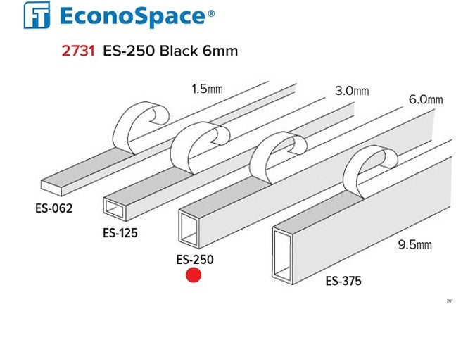 EconoSpace ES 250 6 mm välilista, 1,52 m